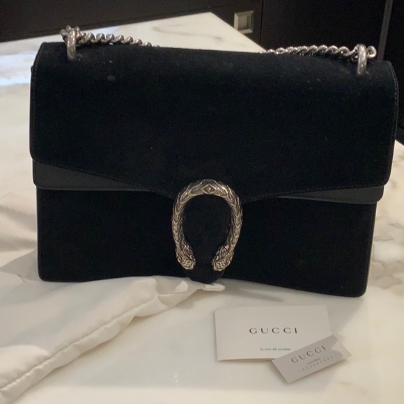Gucci black leather and suede pocketbook - Picture 2 of 7